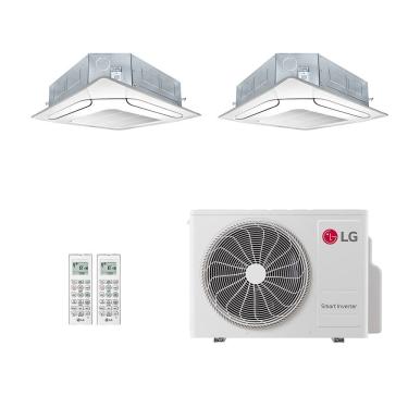 Imagem de Ar-Condicionado Multi Split Inverter LG 24.000 (2x Evap Cassete 4 Vias 12.000) Só Frio 220V	