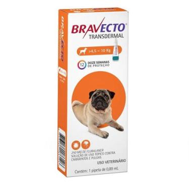 Imagem de Antipulgas Bravecto Transdermal 0,89 ml Cães 4,5 à 10 Kg