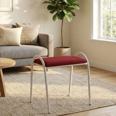 Imagem de Banqueta Banco Banquinho De Ferro Mavie bordô