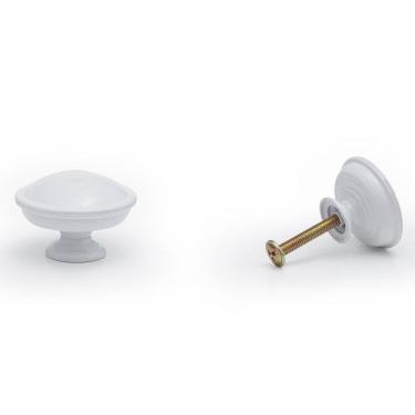 Imagem de Puxador Redondo Em Latão Metal Para Móveis,Porta,Gaveta 4Un