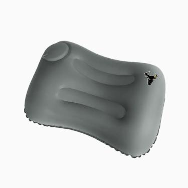 Imagem de Travesseiro Almofada De Viagem Inflável Ergonômico E Portátil - Alívio Na Coluna E Pescoço (cinza)