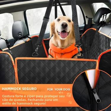 Imagem de Capa Protetora Impermeável Para Banco Traseiro De Carro Para Cães, Pre