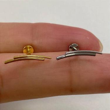 Imagem de Labret de Titânio com Barrinhas - Hipoalergênico e Resistente - no-bra