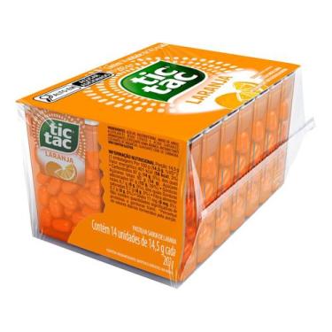 Imagem de Pastilha Tic Tac Laranja 14,5g c/14 - Ferrero, Laranja