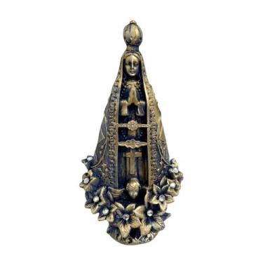 Imagem de Imagem Nossa Senhora Aparecida 20cm - Gesso Azul e Dourado - Decoração