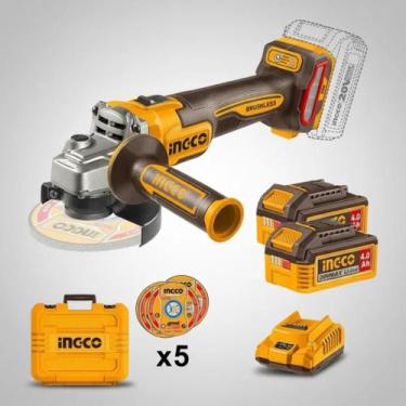 Imagem de Esmerilhadeira Cagli261522-9 20v 900w 4.1/2 2x 4ah Ingco