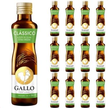Imagem de Azeite De Oliva Extra Virgem Gallo Original 250ml Kit com 12