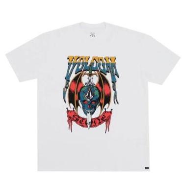 Imagem de Camiseta Volcom Comfort World Weapon - Branco (Oversize)-Masculino