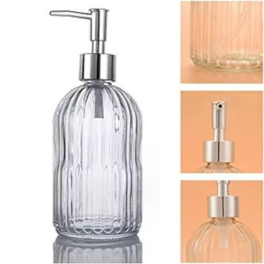 Imagem de Porta Sabonete Líquido de Vidro Clear 500ml E Alcool Em Gel De Vidro D