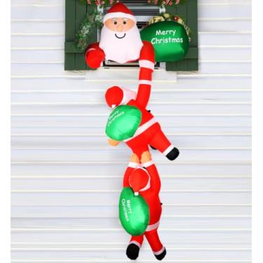 Imagem de 2,4 M Papai Noel,Papai Noel Decoração, Papai Noel, Papai Noel Inflavel, Papai Noel Grande, Luzes Led Embutidas, Enfeite de Natal, para Natal Casa Shopping Loja Condomínio