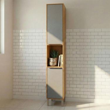 Imagem de Paneleiro Celeste 2 Portas 100% Mdf Cinamomo/Platina - Mgm Móveis