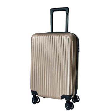 Imagem de Mala De Bordo Padrão Anac Leve 10kg Rodas duplas 360 lumo -, Champagne