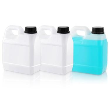 Imagem de Jarra de plástico Ziliny 32 oz/946 ml de HDPE quadrada com tampa (3 un