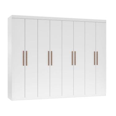Imagem de Guarda Roupa Casal Esmeralda 8 Portas 4 Gavetas 208cm MDF MDP com Cabi