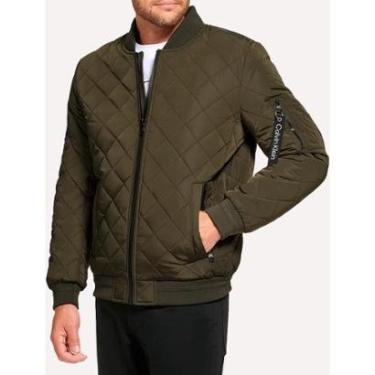 Imagem de Jaqueta Calvin Klein Jeans Bomber CK Zip Verde Oliva-Masculino