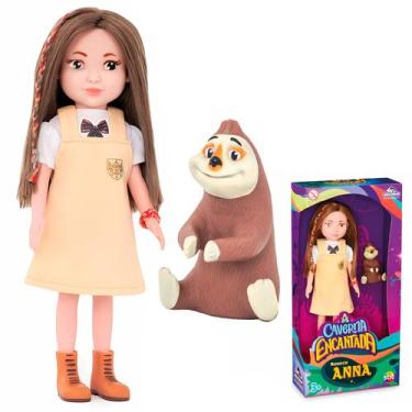 Imagem de Boneca Anna Da Novela A Caverna Encantada Com Mascote Preguiça Moleza 