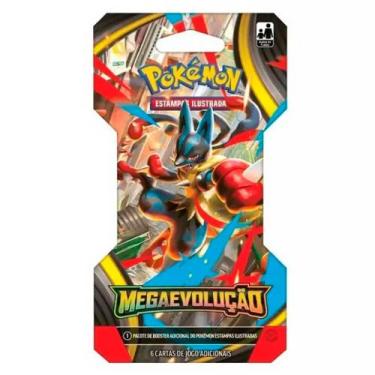 Imagem de Pacote Booster Unitário Pokémon Mega Evolução com 6 Cartas Modelo Sort