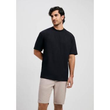 Imagem de Camiseta Masculina Relaxed Super Cotton - Hering, M, Preto