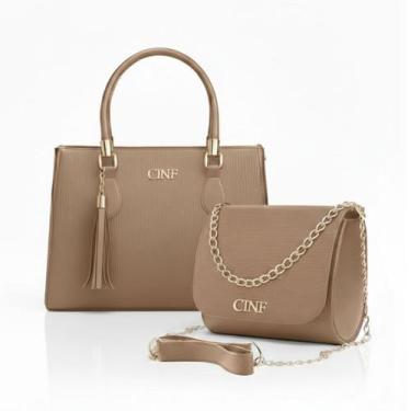 Imagem de Kit De Bolsa Feminina De Ombro Transversal Média e Tira Colo - CF Ecom