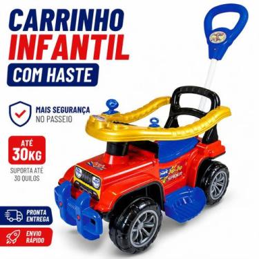 Imagem de Carrinho De Passeio Infantil Jip Spider Até 30kg com Haste - Maral