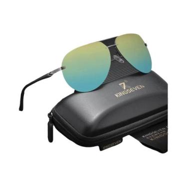 Imagem de Óculos De Sol Polarizados UV400 Para Homens KINGSEVEN, Armação Sem Aro