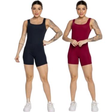 Imagem de KIT 2 Macaquinho Smart Serra e Mar Decote Em U Roupa Para Treino Academia Moda Fitness...