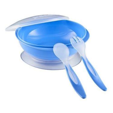 Imagem de Kit Alimentação Infantil Bebê Ventosa Talheres Menino Menina - Pituca