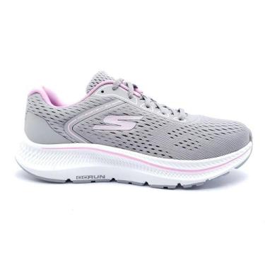 Imagem de Tênis Skechers Go Run Consistent Feminino 128607, 34, Cinza, Pink