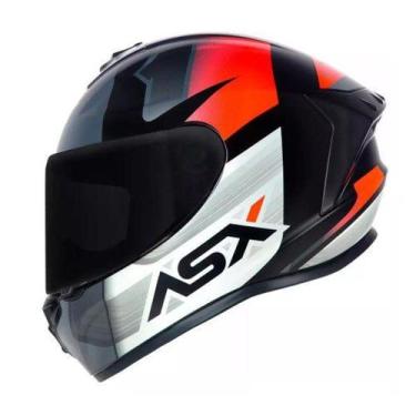 Imagem de Capacete asx draken striker fosco preto grafite vermelho