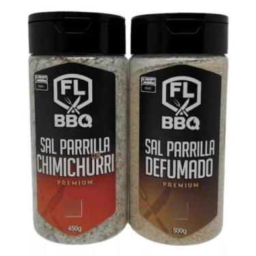 Imagem de Kit churrasco sal de parrilla chimichurri e defumado flbbq - kit flbbq