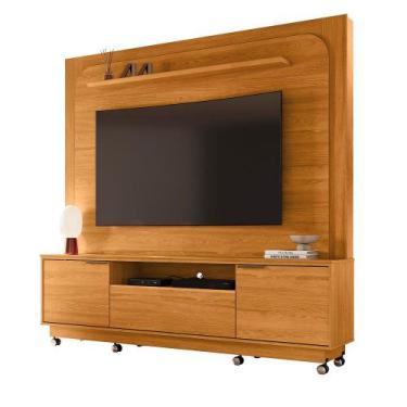 Imagem de Home Theater Rack Nilo para TV 75" com Rodízios - Cinamomo Madetec