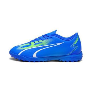 Imagem de Chuteira society puma ultra play tt masculina, Azul e verde, 43