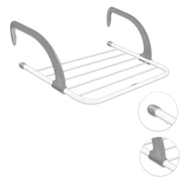Imagem de Mini Varal Secador de Roupa Dobrável BSL3100 Plástico e Ferro Esmaltado 6 Segmentos Portátil AB Mídia