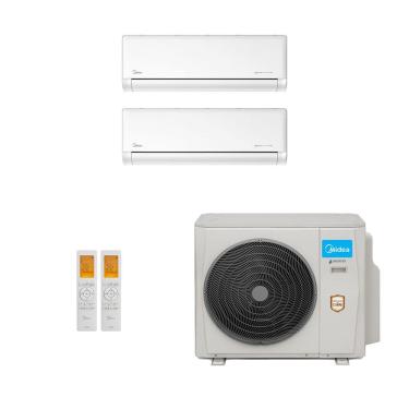 Imagem de Ar-Condicionado Multi Split Inverter Midea 18.000 (1x Evap HW 9.000 + 1x Evap HW 12.000) Quente/Frio 220V