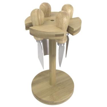 Imagem de Jogo de 4 facas para queijo com suporte em bambu -Dynasty, 3 meses por