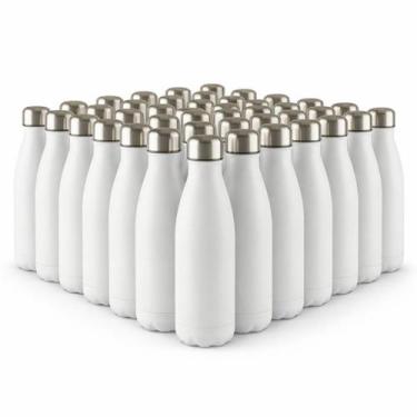 Imagem de kit 30 Garrafa Squeeze Térmica 500Ml Abertura Larga Vedação Hermética 