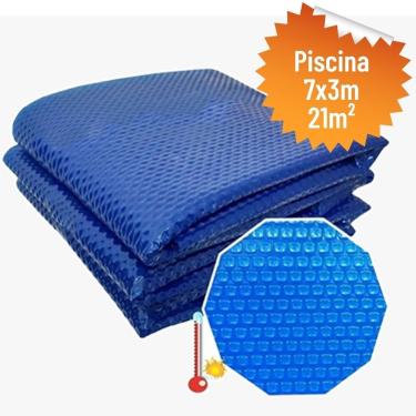 Imagem de Capa Térmica para Piscina Bolha 300 Micras 07x03 21M2 Tratamento UV Polietileno Sol e Água Piscinas e Acessórios