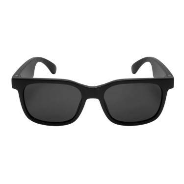 Imagem de Oculos de Sol Inteligente com Audio Estereo Bluetooth MDM Preto Design Esportivo Adulto