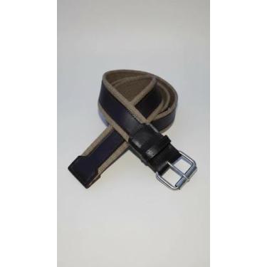 Imagem de Cinto Masculino Lona 4cm Caki/Café Fivela Metal - Congratulations Stor