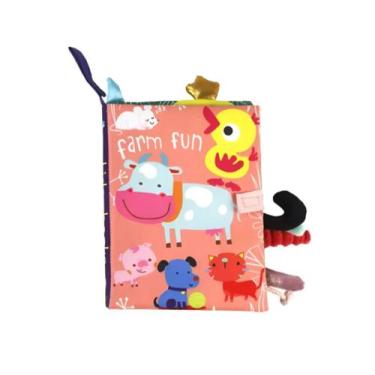 Imagem de Livro Sensorial Animais Brinquedo Montessori Bebê - Kids Book 3D Educa