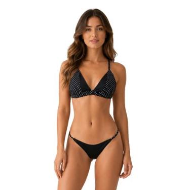 Imagem de Biquíni Feminino Aviador Com Bojo Calcinha Levanta Bumbum, Fio Dental 