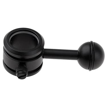 Imagem de Braço de bola de mergulho LEIPUPA para suporte de luz clipe de suporte de lanterna subaquática suporte de lanterna bola suporte suporte de junta, Preto, 25mm