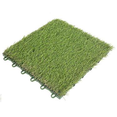 Imagem de Tapete de relva, gramado de 3 cm Tapete artificial Decoração de plantas verdes à prova d'água Fundo de grama de plástico para varandas para pátio para decoração de interiores