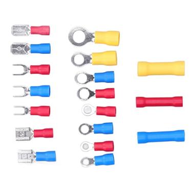Imagem de Terminais de crimpagem, vários tamanhos e cores Conector de fio 300 peças com caixa de armazenamento para aplicações domésticas e automotivas
