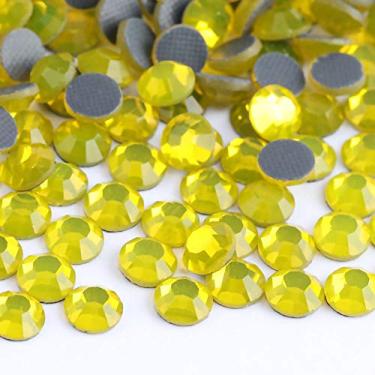Imagem de Beadsland Cristal Hotfix Strass, pedra cortada à máquina 1440 peças/pacote (amarelo limão, SS20/5 mm)