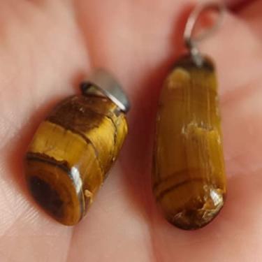 Imagem de Pingente Olho de Tigre Afastar Inveja e Energias Negativas Cor:Vermelho-Marrom