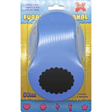 Imagem de Furador Para Papel e EVA, Make +, Oval Escalopado, Gigante, 50 mm