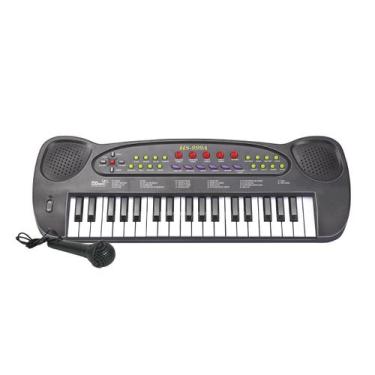 Brinquedo Teclado Piano Infantil 32 Teclas Com Microfone (ROSA