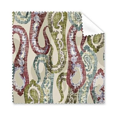 Imagem de Pano de limpeza clássico, vermelho, azul, verde, abstrato, pano de limpeza de tela de telefone, 5 peças