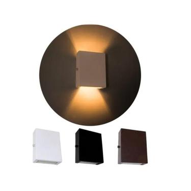 Imagem de Luminária Arandela Dupla Slim Cube Marrom 4W 140L Gaya